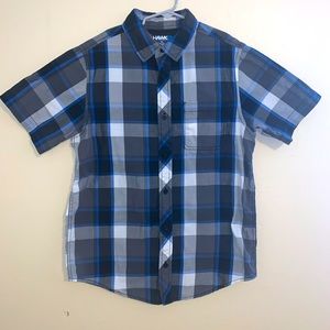 Tony Hawk Boys Plaid Short Sleeve Button Down